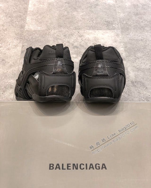 Balenciaga經典款男女鞋 巴黎世家頂級版本Drive鏤空老爹黑色賽車鞋 Balenciaga情侶款老爹鞋  hdbl1187